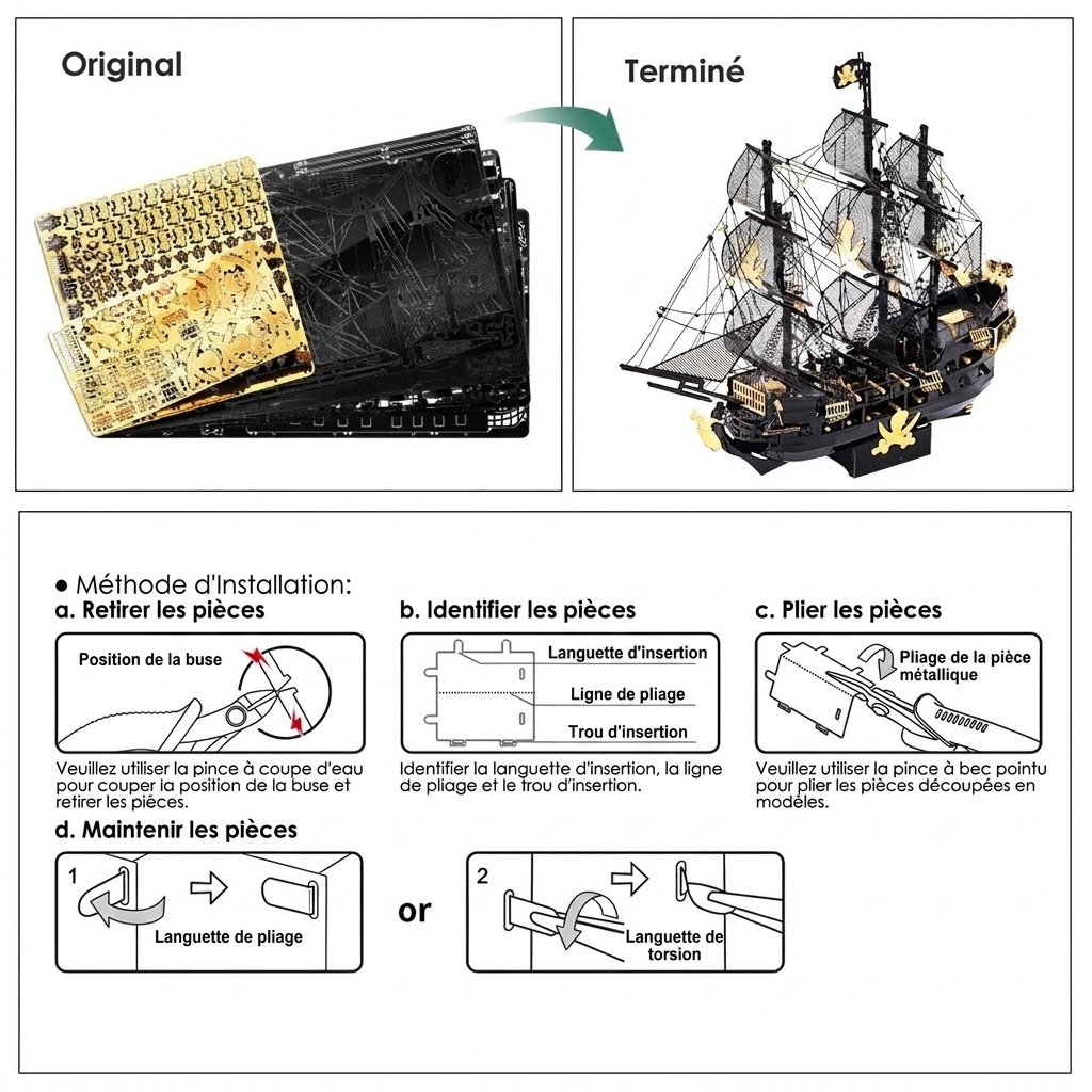 Maquette bateau pirate