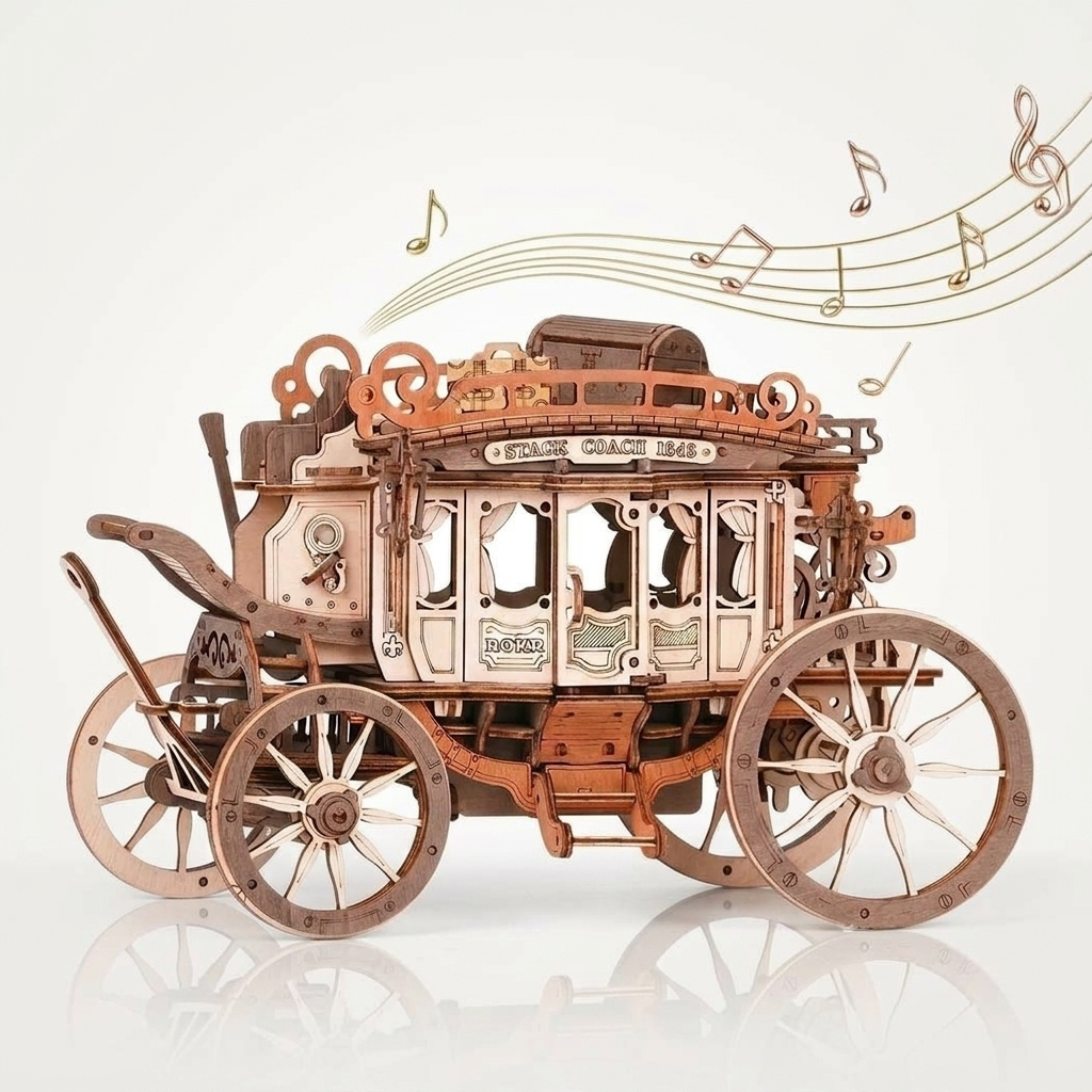 Boîte à musique en bois