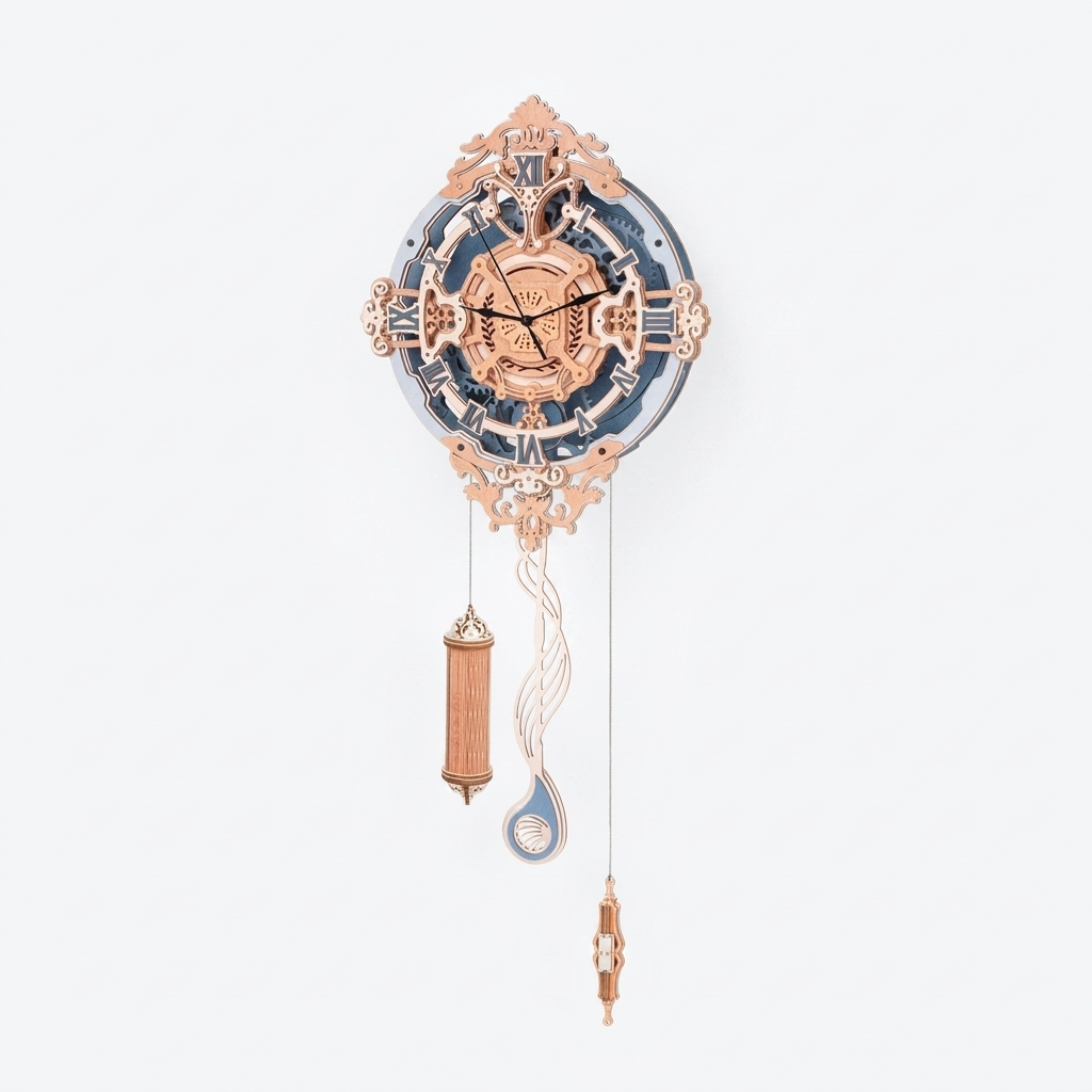 Maquette bois horloge