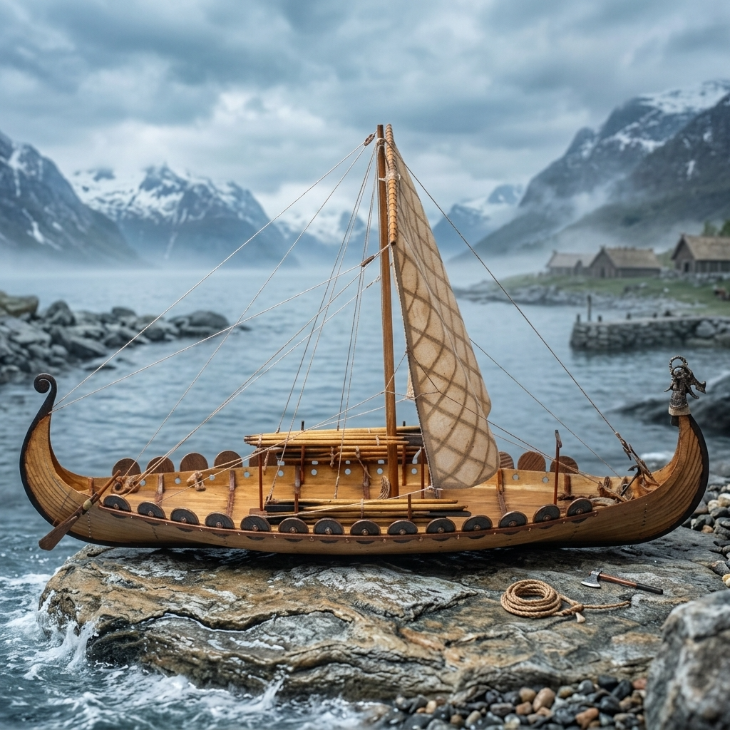 Maquette bateau Viking